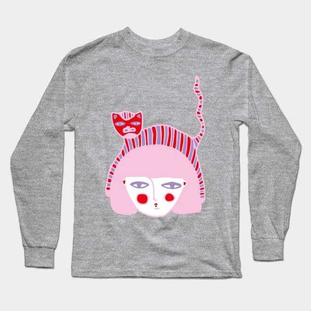 Cat hat Long Sleeve T-Shirt by futurionism